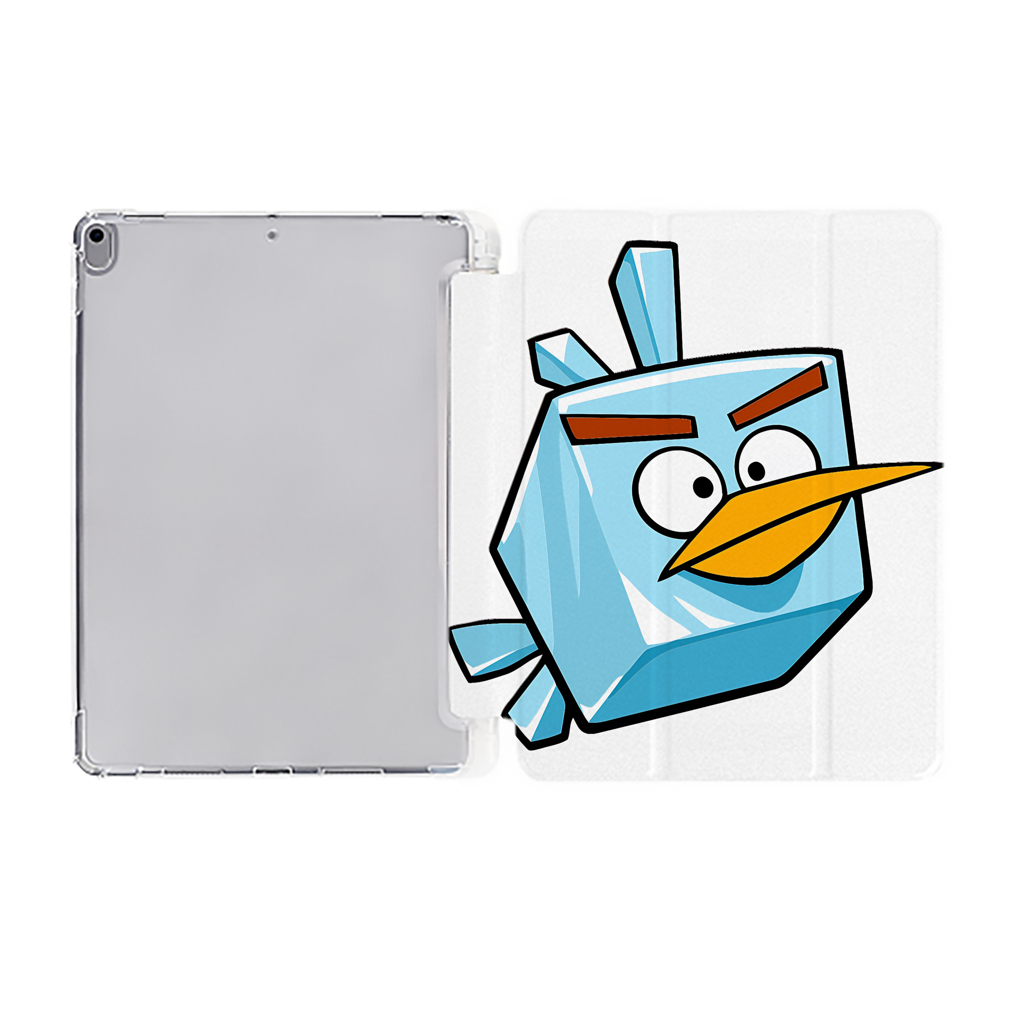 （画像用） Angry Birds アングリーバード IPad ケース ペン収納付き 三つ折りスタンド PUレザー×シリコン 対応機種9.5/10.5/10.9インチ